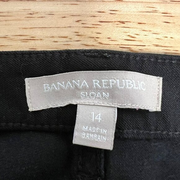 Banana Republic Womens Sloan Ankle Zip Pants Zip Pockets Black Size 14 - Picture 8 of 9